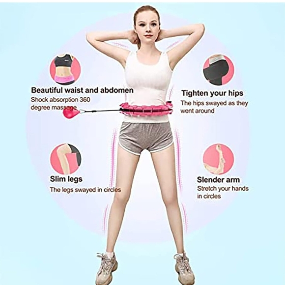 Weighted Smart Hula Hoop 2 in 1 for Abdomen Fitness and Weight Loss - Picture 7 of 10
